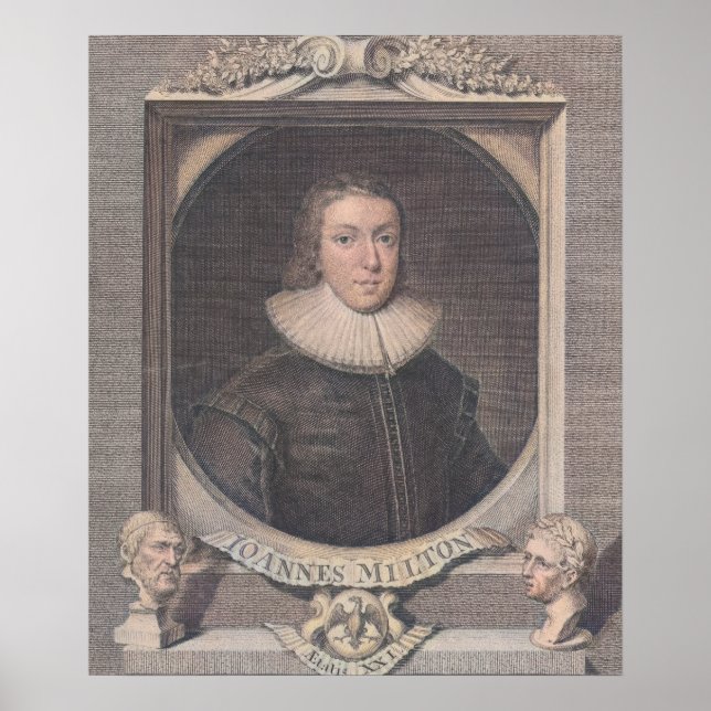 Poster John Milton - Poète (Devant)