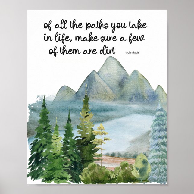 Poster John Muir Citation | Cabine Inspiration Quote I (Devant)