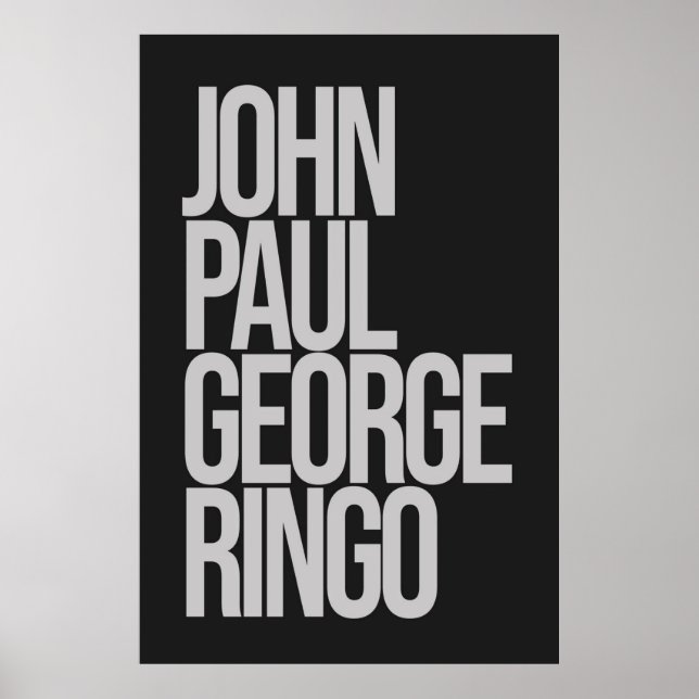 Poster John Paul George Ringo (Devant)