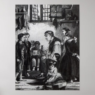Poster John Pounds enseignant aux enfants à sa maison