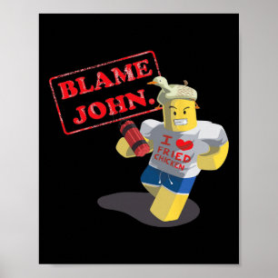 Poster John Shedletsky J'aime le poulet frit Je suis la n