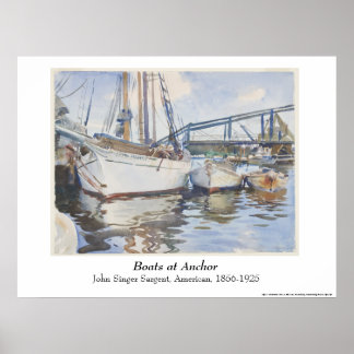 Poster John Singer Sargent Aquarelle - Mer