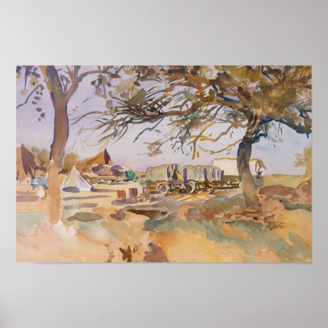 Poster John Singer Sargent - Camp militaire (Devant)