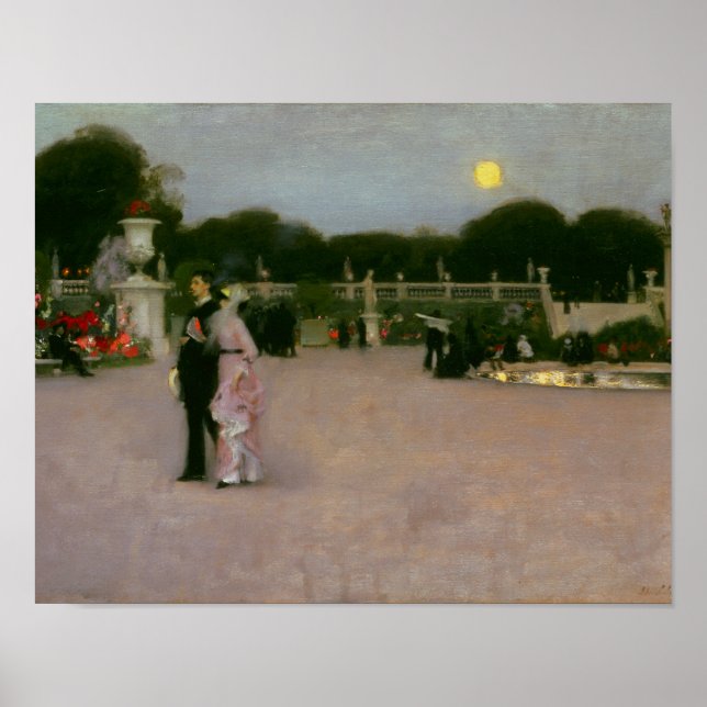 Poster John Singer Sargent - Dans le jardin du Luxembourg (Devant)