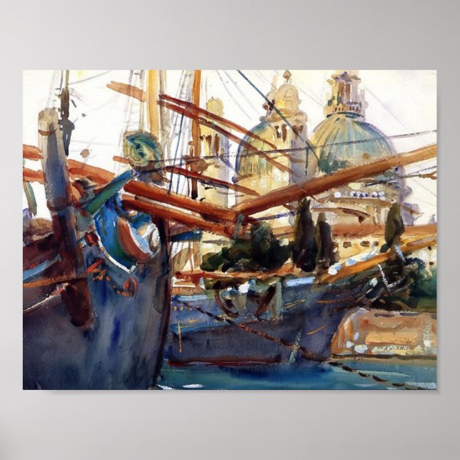 Poster John Singer Sargent - Derrière le salut (Devant)