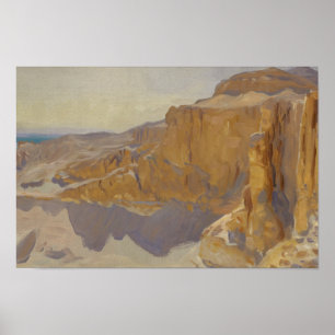 Poster John Singer Sargent - Falaises à Deir el Bahri