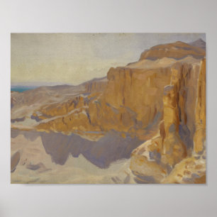 Poster John Singer Sargent - Falaises à Deir el Bahri