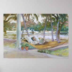 Poster John Singer Sargent - Figure à Hammock, Floride