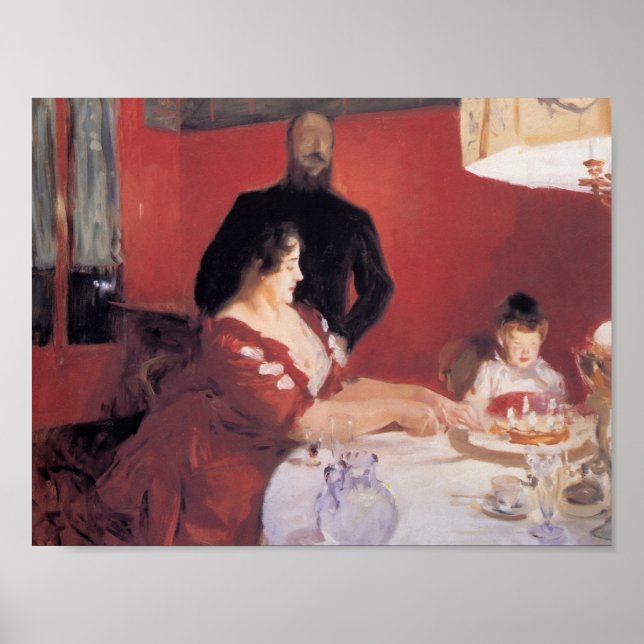 Poster John Singer Sargent - La fête d'anniversaire (Devant)