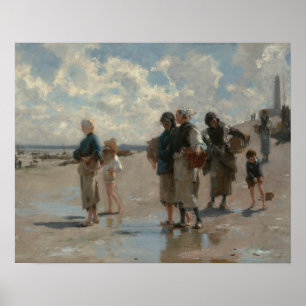 Poster John Singer Sargent - Pêche aux huîtres