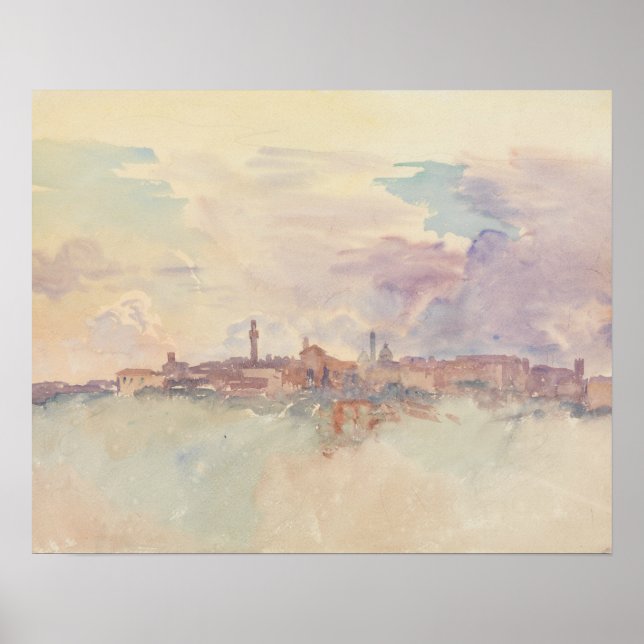Poster John Singer Sargent - Siena (Devant)