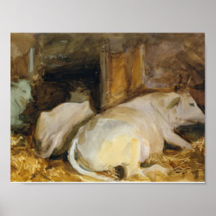 Poster John Singer Sargent - Trois Oxen