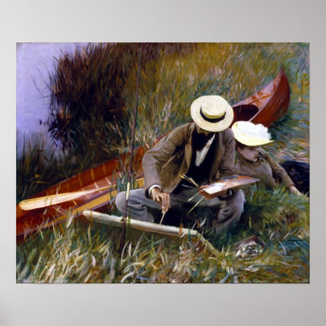Poster John Singer Sargent Une étude sur les portes ouver (Devant)