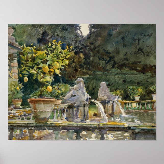 Poster John Singer Sargent - Villa di Marlia, Lucca (Devant)