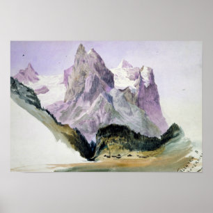 Poster John Singer Sargent - Wellhorn et Wetterhorn de