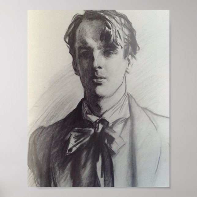 Poster John Singer Sargent : William Butler Yeats (Devant)