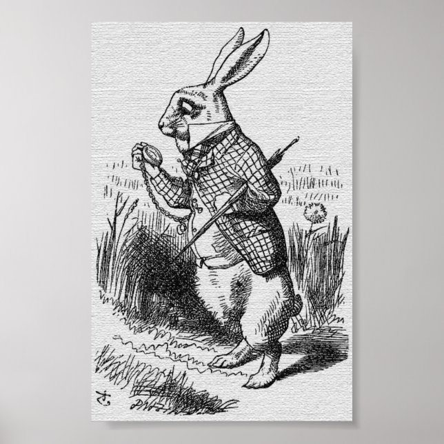 Poster John Tenniel Illustration Alice au pays des mervei (Devant)