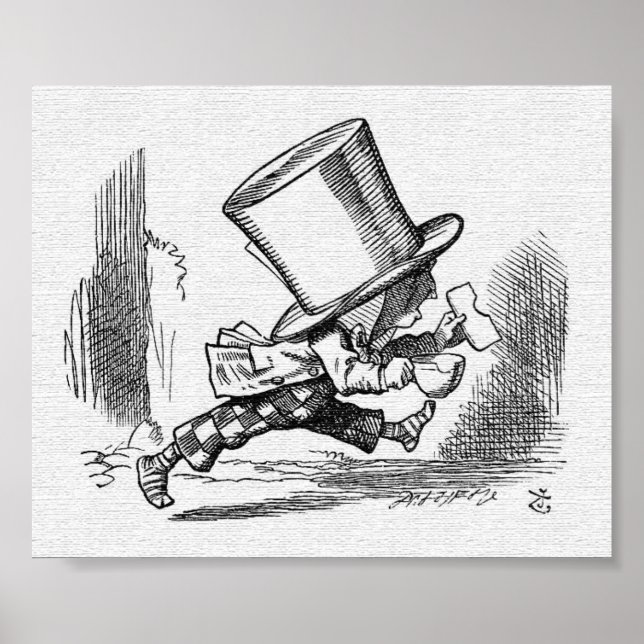Poster John Tenniel Le Hatter fou Alice au pays des merve (Devant)