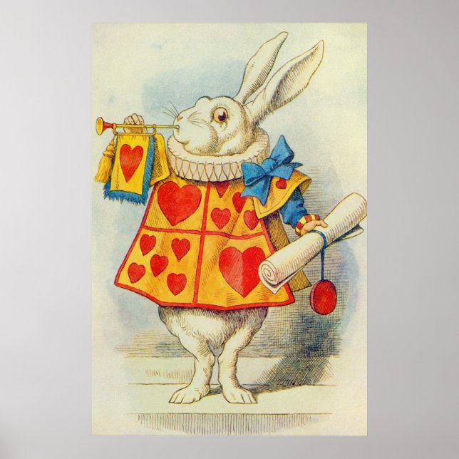 Poster John Tenniel | Le lapin blanc (Devant)
