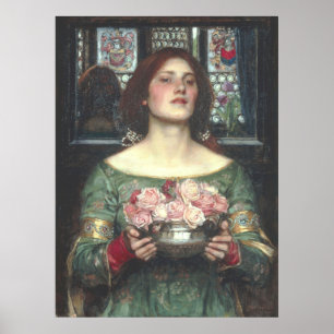 Poster John W Waterhouse - Gather Ye Rosebuds (1908)