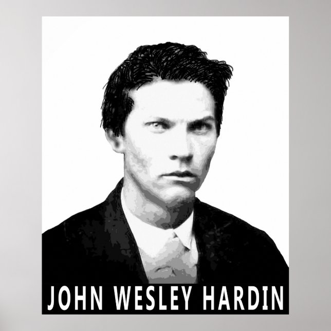 POSTER JOHN WESLEY HARDIN OUTLAW, VIEUX-OUEST (Devant)
