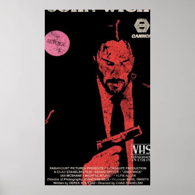 Poster John Wick VHS (Devant)