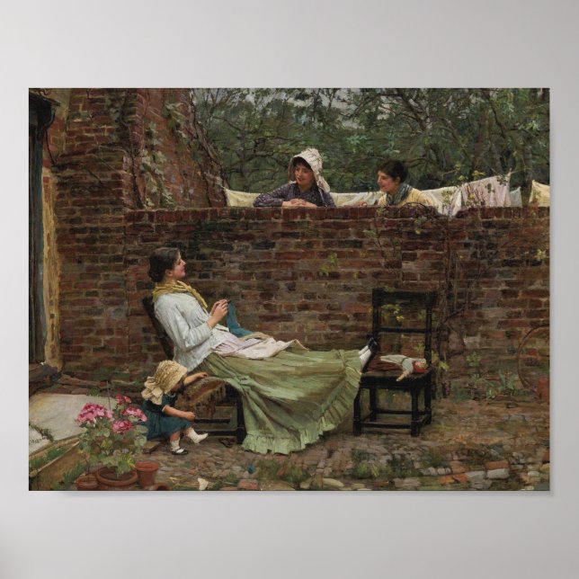 Poster John William Waterhouse - Bons voisins (Devant)