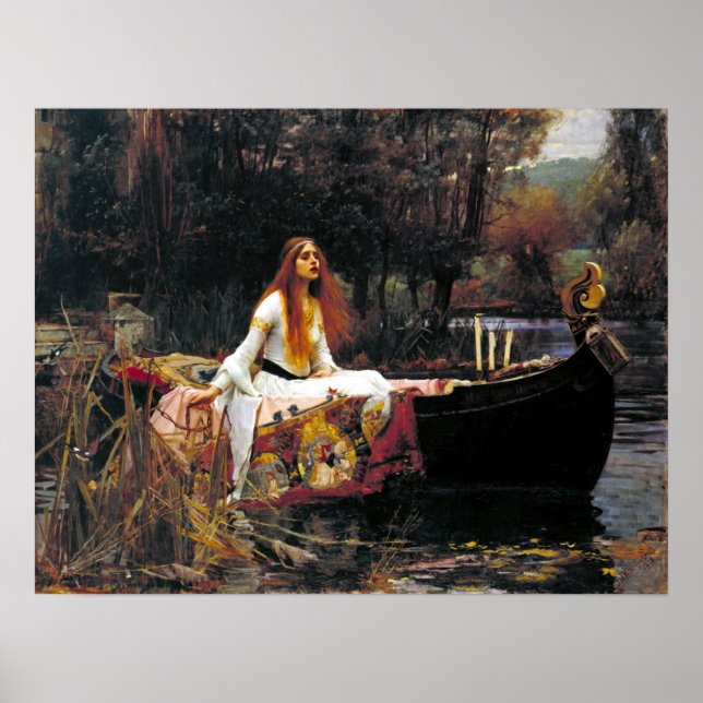 Poster John William Waterhouse La Dame de Shalott (Devant)