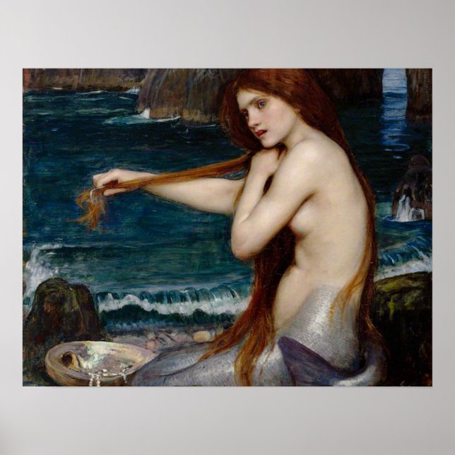 Poster John William Waterhouse Mermaid (Devant)