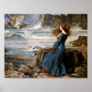 Poster John William Waterhouse - Miranda - La tempête