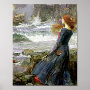 Poster John William Waterhouse Miranda La tempête