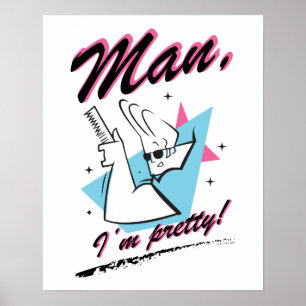 Poster Johnny Bravo - Homme Je suis assez Retro Graphic