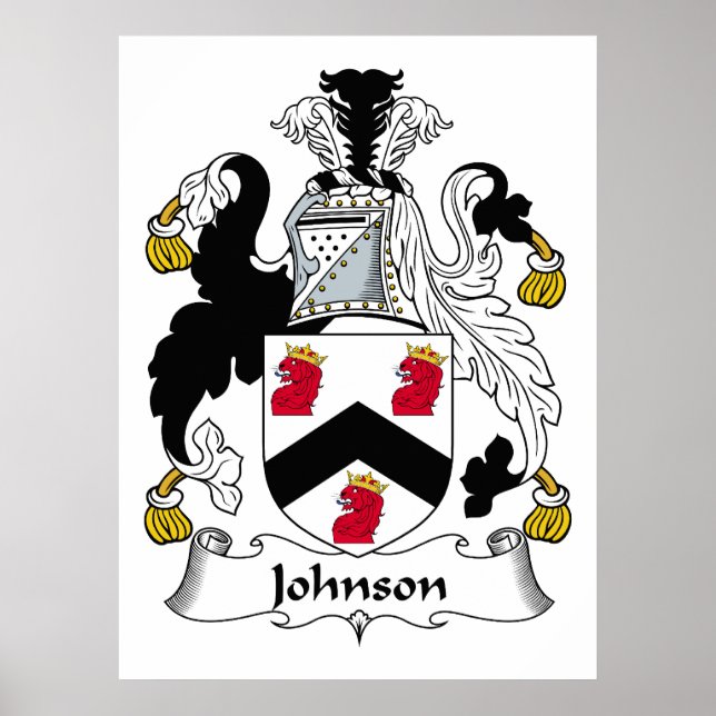 Poster Johnson Family Crest (Devant)