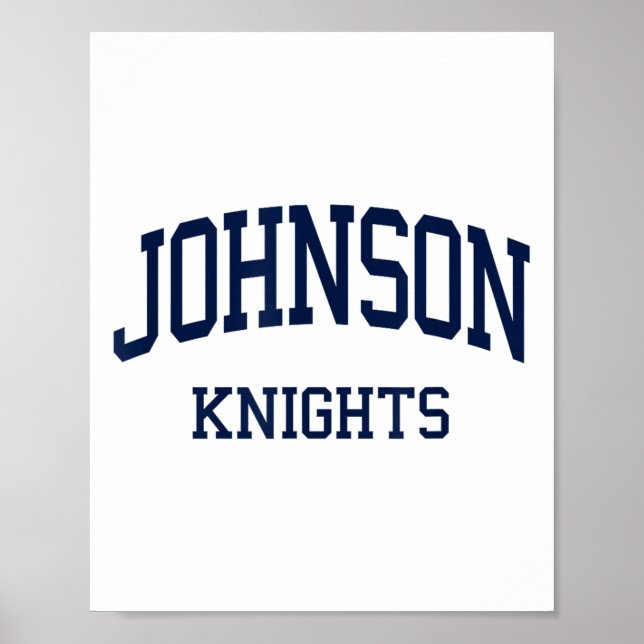 Poster Johnson High School S Gainesville Ga Retro Sports (Devant)