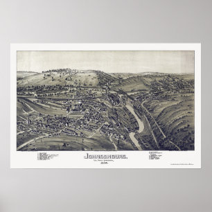 Poster Johnsonburg, PA Carte panoramique - 1895