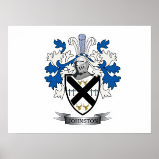 Poster Johnston Family Crest Coat of Arms