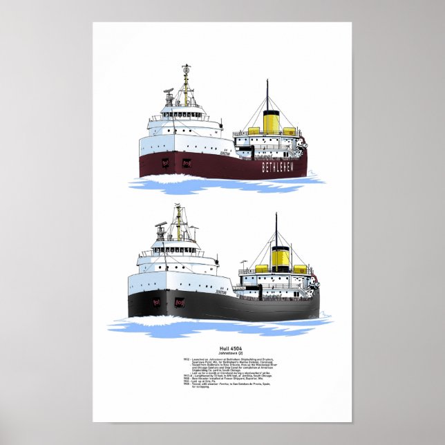 Poster Johnstown, cargo des Grands Lacs (Devant)