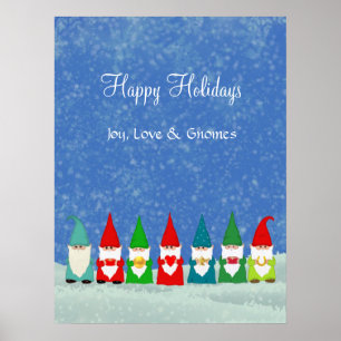 Poster Joie, Amour & Gnomes de Noël