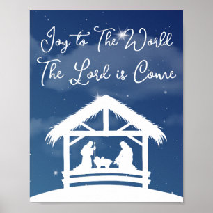 Poster Joie au monde Noël religieux Nativité