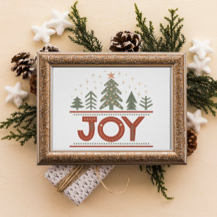 Poster Joie de Noël Boho Fêtes