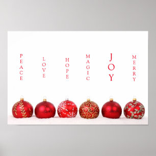 Poster Joie de Noël moderne