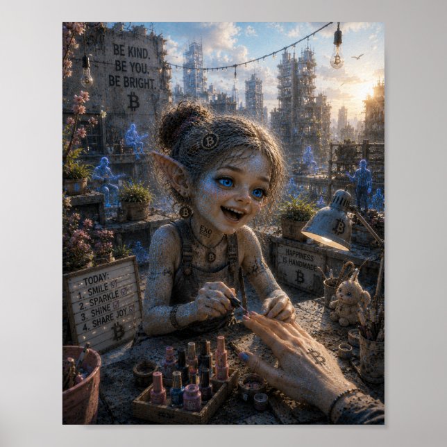 Poster Joie / Manucure / Toit (Devant)