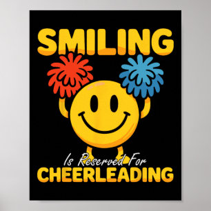 Poster Joie Menant Des Pom-Pom Girls Sourire Est Réservé