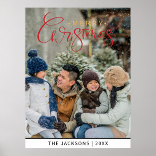 Poster Joie photo de Noël