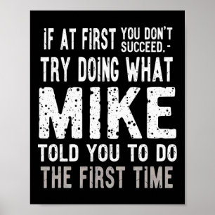 Poster Joke De Noël Essaie De Faire Ce Que Mike T'A Dit D