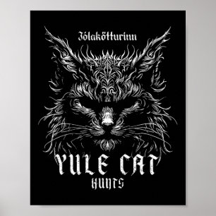Poster Jólakötturinn Christmas Yule Chasse aux chats