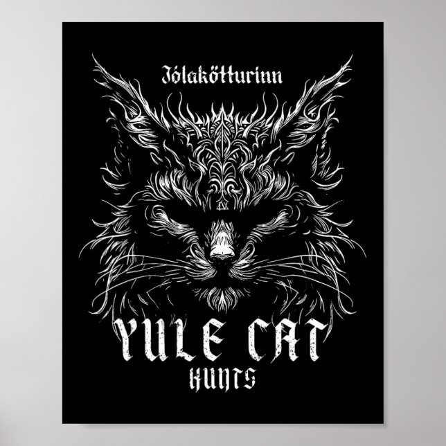 Poster Jólakötturinn Christmas Yule Chasse aux chats (Devant)
