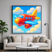 Joli avion de dessin animé