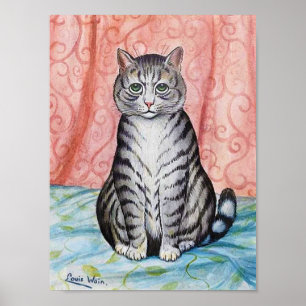 Poster Joli chat tabby, Louis Wain