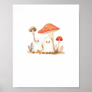 Poster Joli Cottagecore Goblincore Champignon Mignon Épou